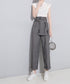 Button Belt Tapered Pants